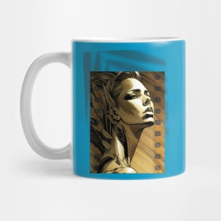 Haughty lady drama pose (line drawing) Mug